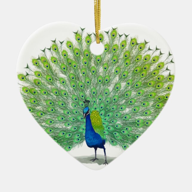 Ausgezeichnete Pfau-Kunst Keramikornament (Vorne)