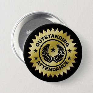 Ausgezeichneter Perfect Attendance Award Button