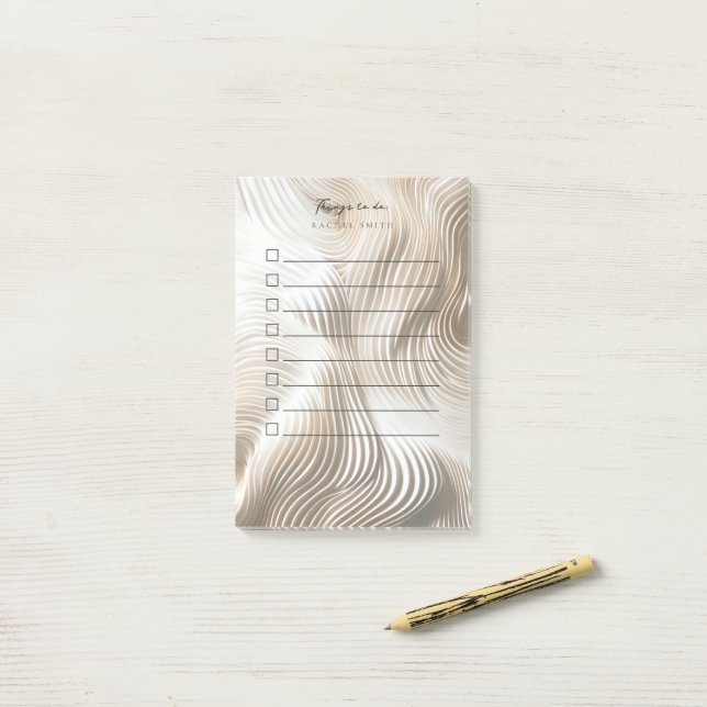 Ausgezeichnetes Elfenbein zu erledigen Post-it Klebezettel (Auf Schreibtisch)