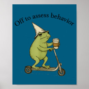 Ausgezeichnetes Ess-Verhalten Lustiger Frosch Aba Poster