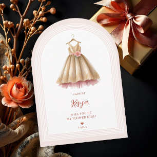 Ausgezeichnetes hübsches Blumenmädchenkleid in Ros Einladung