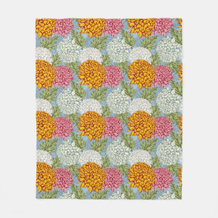 Ausgezeichnetes Muster mit Chrysanthemen Fleecedecke