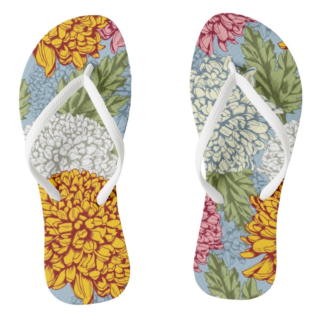 Ausgezeichnetes Muster mit Chrysanthemen Flip Flops (Fußbett)