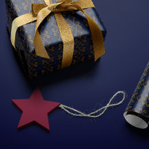 Ausgezeichnetes Royal Navy Blue Gold Intricate