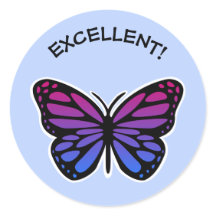 Ausgezeichnetes Schmetterlingslehrer-blaues Lob