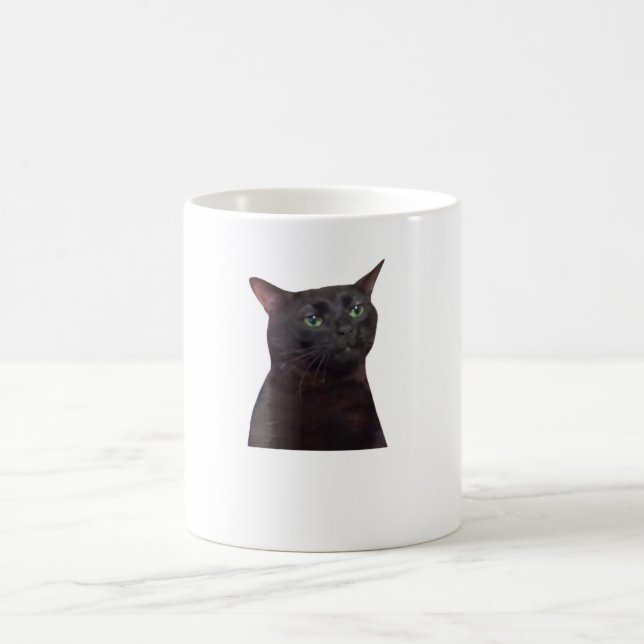 Ausgezogene Katze, schwarze Katze, die Meme ausgez Kaffeetasse (Mittel)