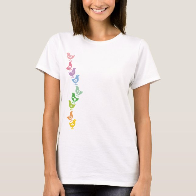 Ausgleich Retro Rainbow Chicks Spaß Custom T - Shi T-Shirt (Vorderseite)