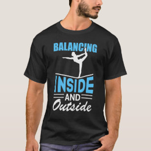 Ausgleich zwischen Innen und Außen Slackline Yoga T-Shirt