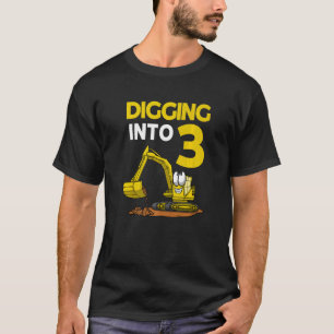 Ausgraben in 3 Bagger Geburtstag T-Shirt