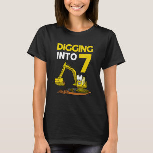 Ausgraben in 7 Bagger Geburtstag T-Shirt