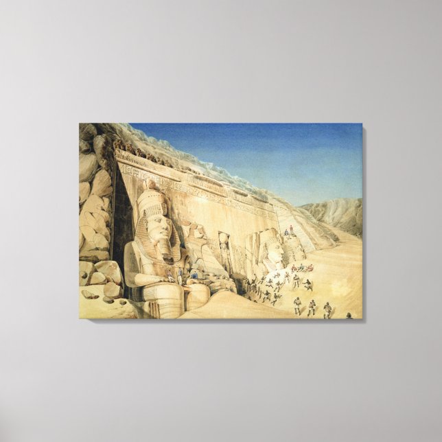 Ausgrabung des Großen Tempels der Ramses II, Leinwanddruck (Vorderseite)