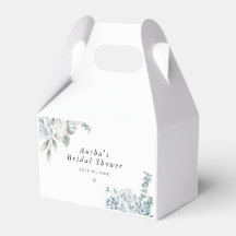 AUSHA Dusty Blue Floral Boy Baby Dusche