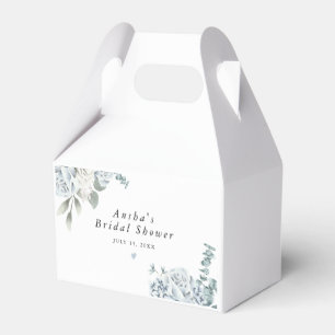 AUSHA Dusty Blue Floral Boy Baby Dusche Geschenkschachtel