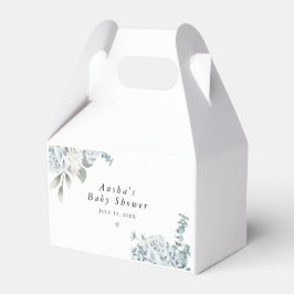 AUSHA Dusty Blue Floral Boy Baby Dusche Geschenkschachtel
