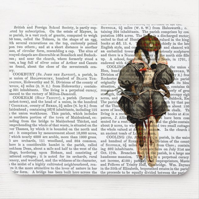 Auskleidung auf Vintagem Fahrrad Mousepad (Vorne)