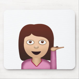 Auskunfts-Person Emoji Mousepad