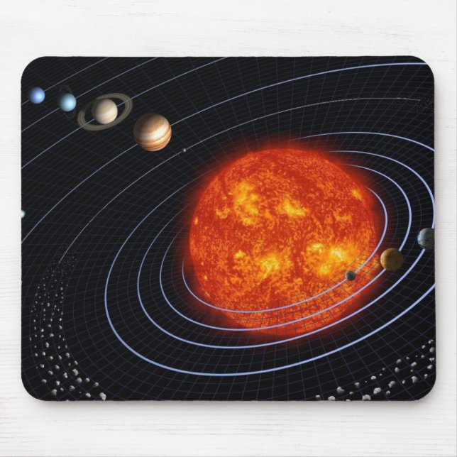 Auslegung des Sonnensystems Mousepad (Vorne)