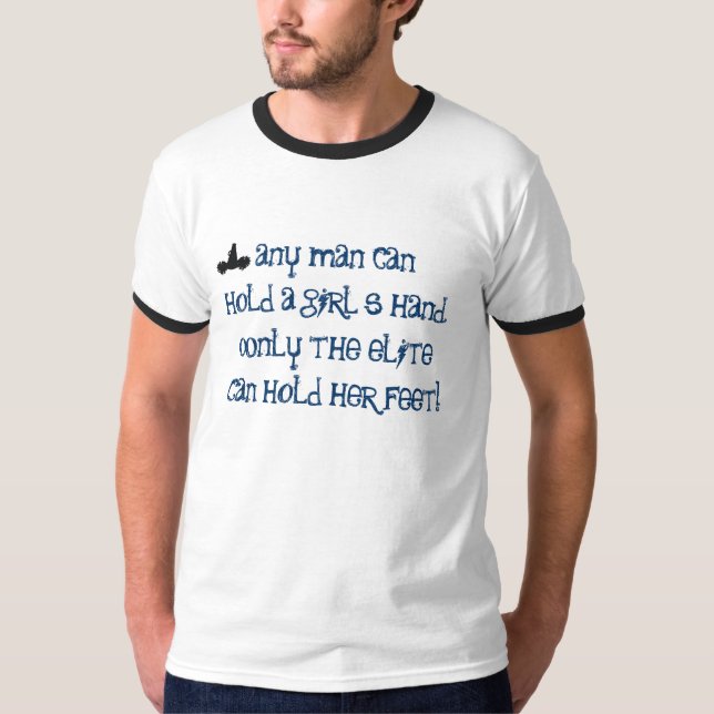 "Auslese-Griff ihre Fuß-" männliches T-Shirt (Vorderseite)