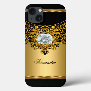 Auslese-königliches Goldschwarz-verziertes Case-Mate iPhone Hülle