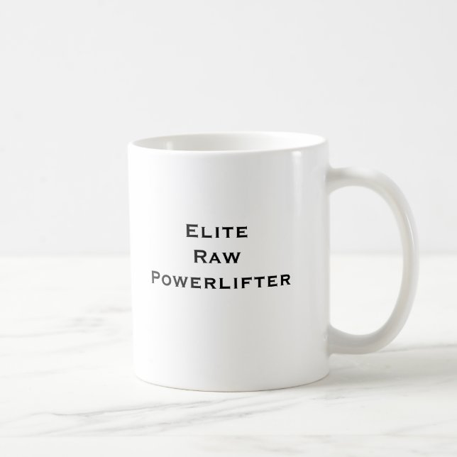 Auslese rohes Powerlifter Tasse (Rechts)