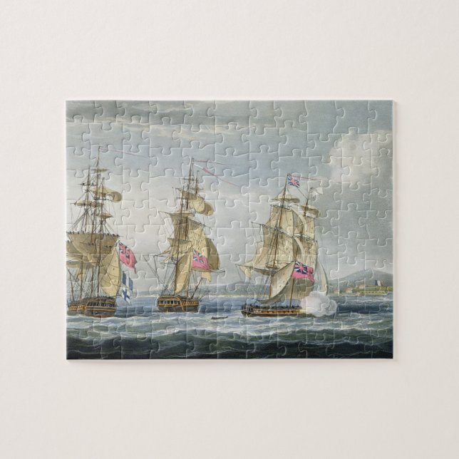 Auslieferung des Forts von Tamatave, graviert Puzzle (Horizontal)