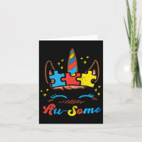 Ausome Unicorn Gesicht Puzzle Autismus Bewusstsein