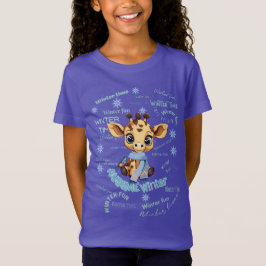 AUsome Winter Giraffe – Cute Autism Awareness  T-Shirt