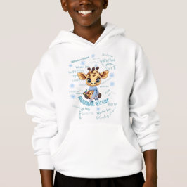 Ausome Winter – One of a Kind Snowflake Giraffe  Hoodie