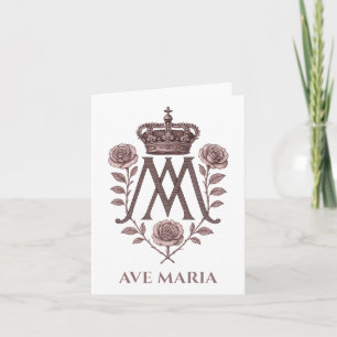 Auspice Maria Ave Maria Gebetskarte  Karte