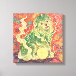 Auspicious Komainu: Guardian of Yuzen Dreams (A Fo Leinwanddruck