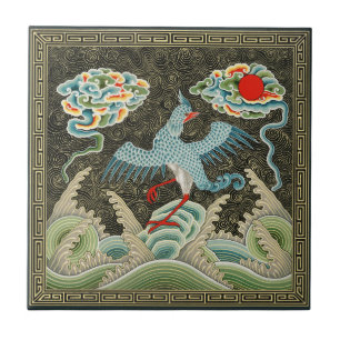 Auspicious Tide & Phoenix steigendes chinesisches  Fliese