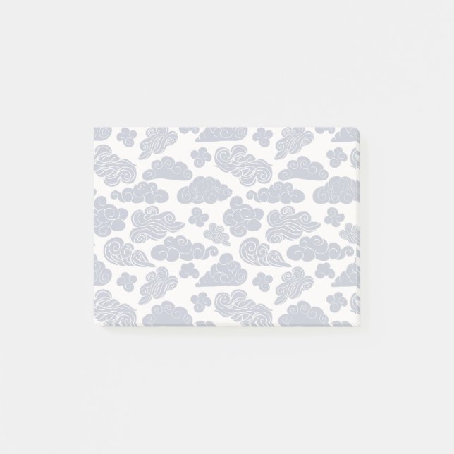 Auspikante Wolken Traditioneller chinesischer Must Post-it Klebezettel (Vorderseite)