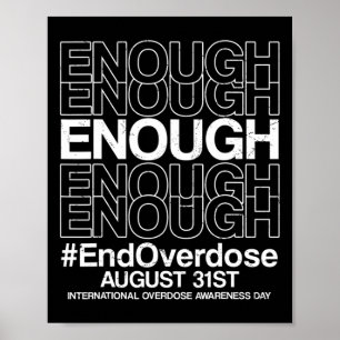 Ausreichend Stopp der Überdosierung Internationale Poster