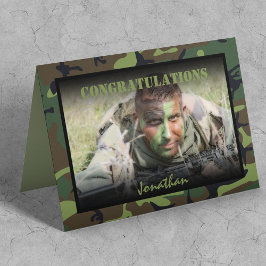 Ausreise der Armee des personalisierten Fotos Karte