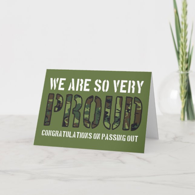 Ausreise Parade Camouflage Proud British Army Karte (Vorderseite)