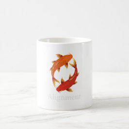 Ausrichtung – Koi-Fisch Symbol für Balance, Klarhe Kaffeetasse