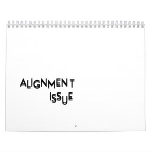 Ausrichtungsproblem Minimalistischer Übergrößen-Ja Kalender