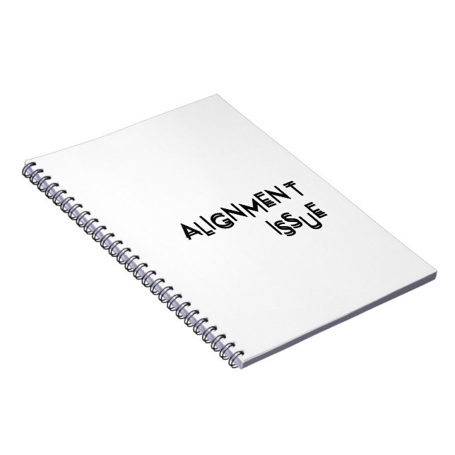 Ausrichtungsproblem Minimalistisches Projektlogbuc Notizblock (Rechte Seite)