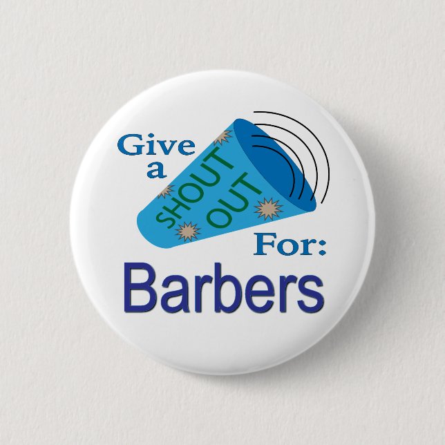 Ausruf für Friseure Button (Vorderseite)