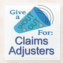 Ausruf für Schadensregulierer Glasuntersetzer