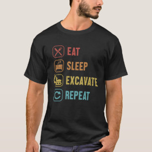 Ausrufeausgrabungsbagger mit Wiederholungslader T-Shirt