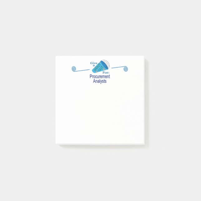 Ausrufen für Analysten im Beschaffungswesen Post-it Klebezettel (Vorderseite)