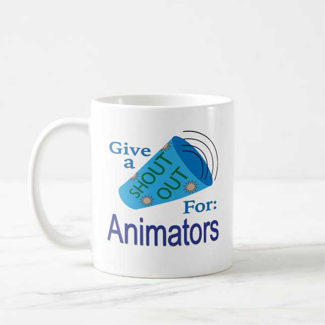Ausrufen für Animatoren Kaffeetasse (Links)
