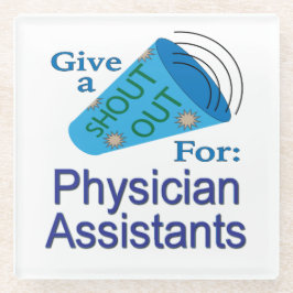 Ausrufen für Arztassistenten Glasuntersetzer