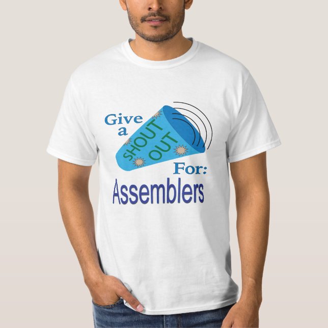 Ausrufen für Assembler T-Shirt (Vorderseite)