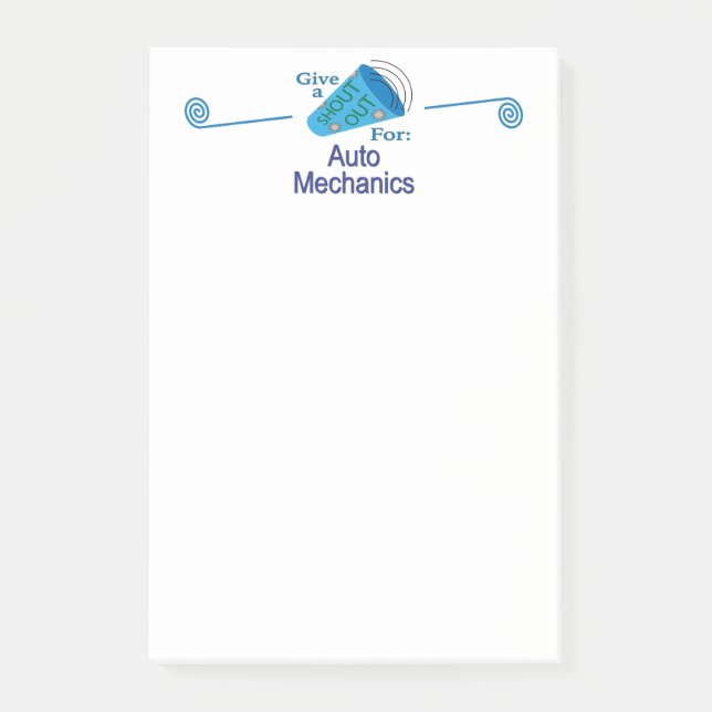 Ausrufen für Auto Mechanik Post-it Klebezettel (Vorderseite)