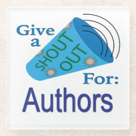 Ausrufen für Autoren Glasuntersetzer