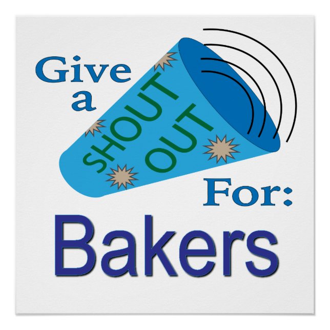 Ausrufen für Bäcker Poster (Vorderseite)
