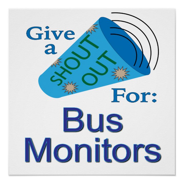 Ausrufen für Busmonitore Poster (Vorderseite)