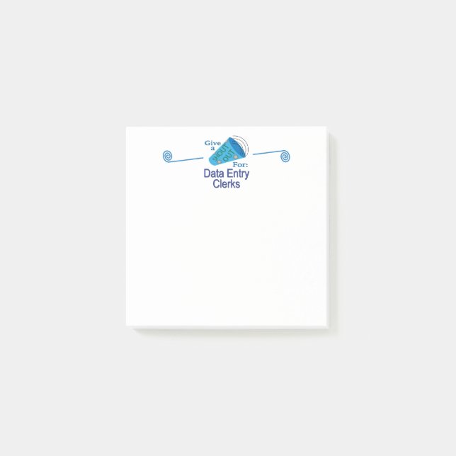 Ausrufen für Dateneingabekräfte Post-it Klebezettel (Vorderseite)